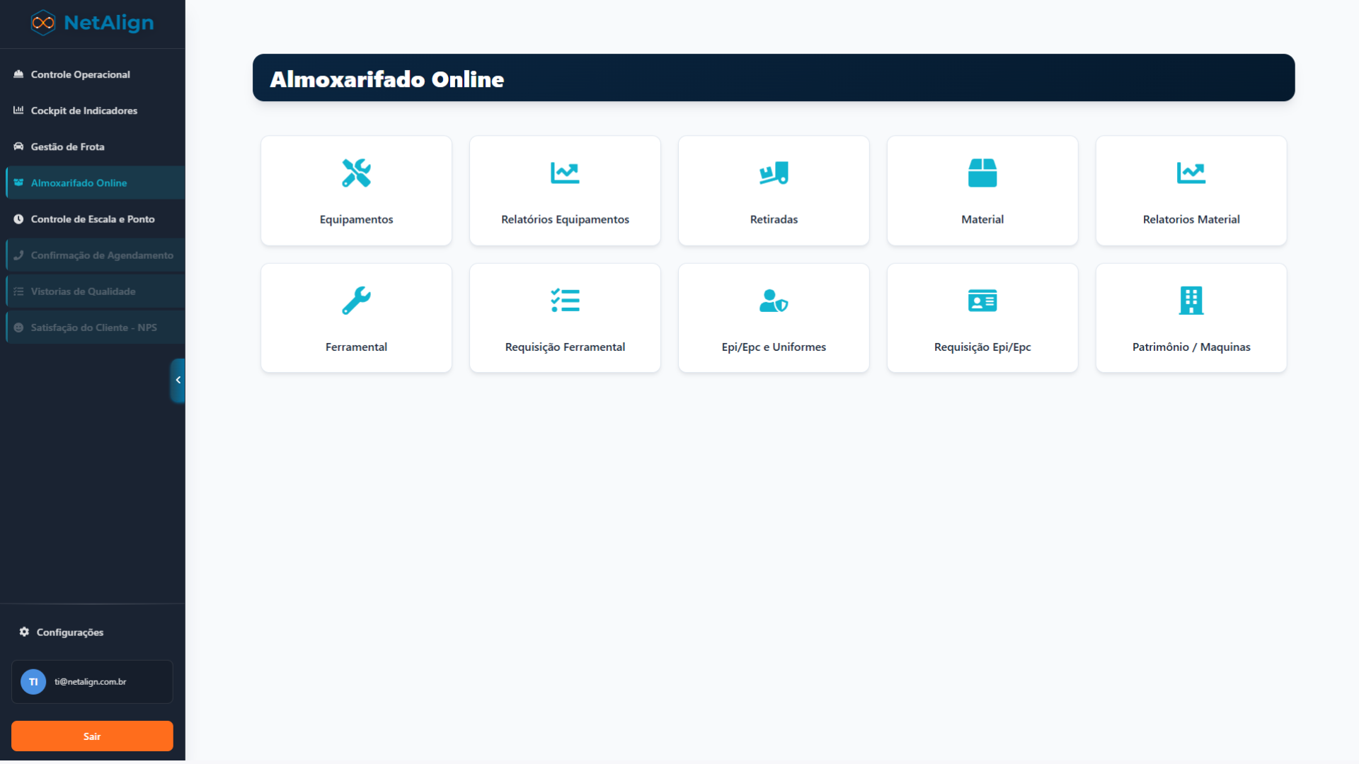 Inventário Online - Tela 1