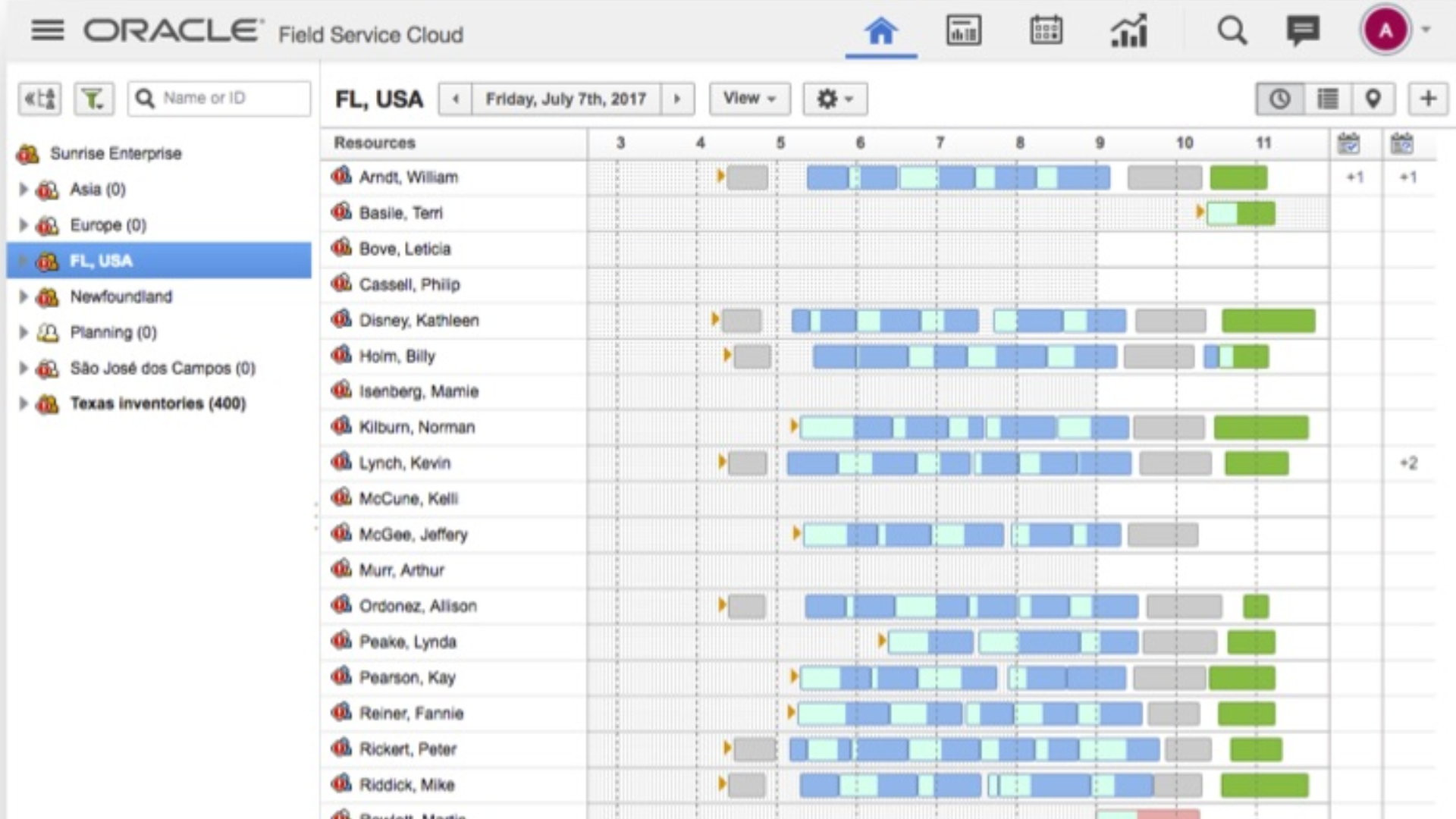 Oracle Field Service Interface
