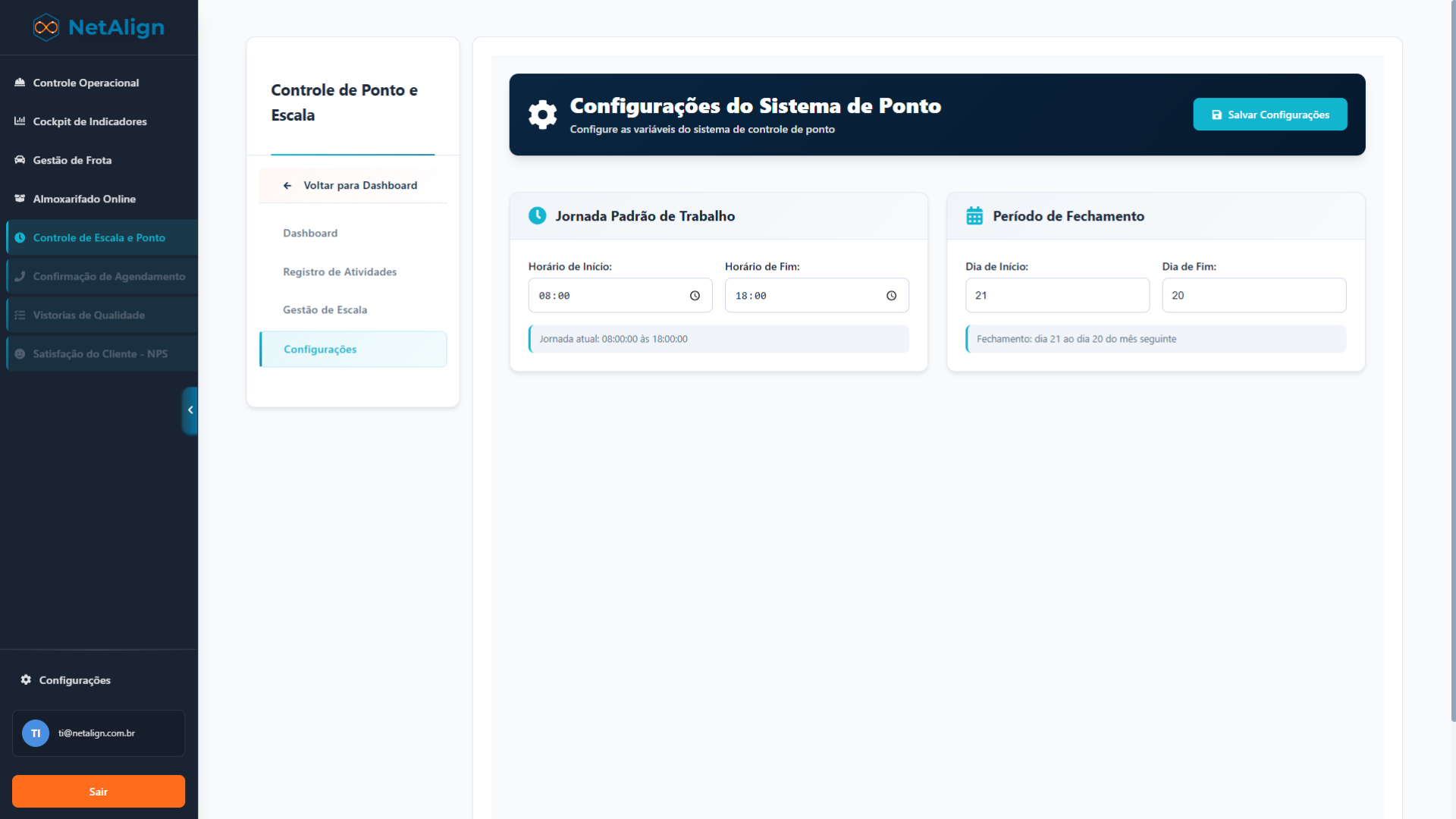 Controle de Ponto - Tela 4